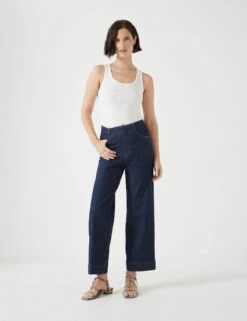 Marla High Waisted Straight Leg Cropped Jeans