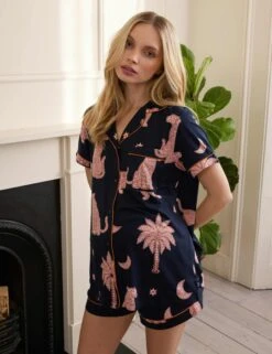 Maternity Cotton Rich Printed Shortie Set -Cyberjammies Store Maternity Cotton Rich Printed Shortie Set 4