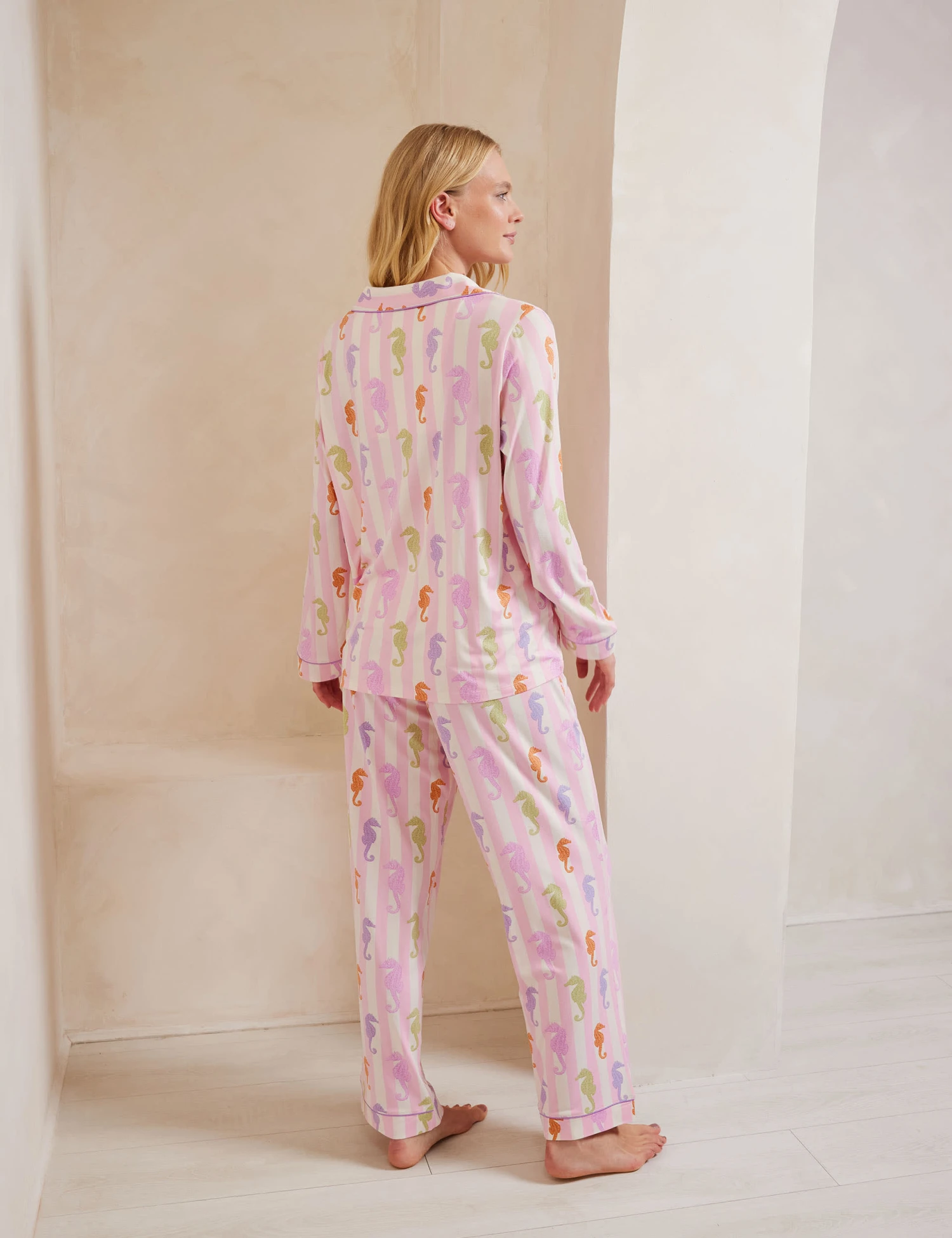 Maternity Jersey Seahorse Revere Pyjama Set 2 Maternity Jersey Seahorse Revere Pyjama Set - Image 2