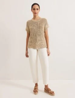 Metallic Textured Round Neck Jumper -Cyberjammies Store Metallic Textured Round Neck Jumper 2