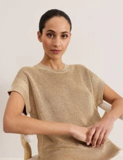 Metallic Textured Round Neck Jumper -Cyberjammies Store Metallic Textured Round Neck Jumper 4