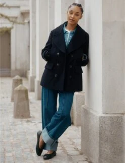 Mid Rise Pintuck Wide Leg Turn Up Jeans -Cyberjammies Store Mid Rise Pintuck Wide Leg Turn Up Jeans 2