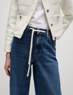 Mid Rise Wide Leg Jeans With Lyocell -Cyberjammies Store Mid Rise Wide Leg Jeans with Lyocell 2