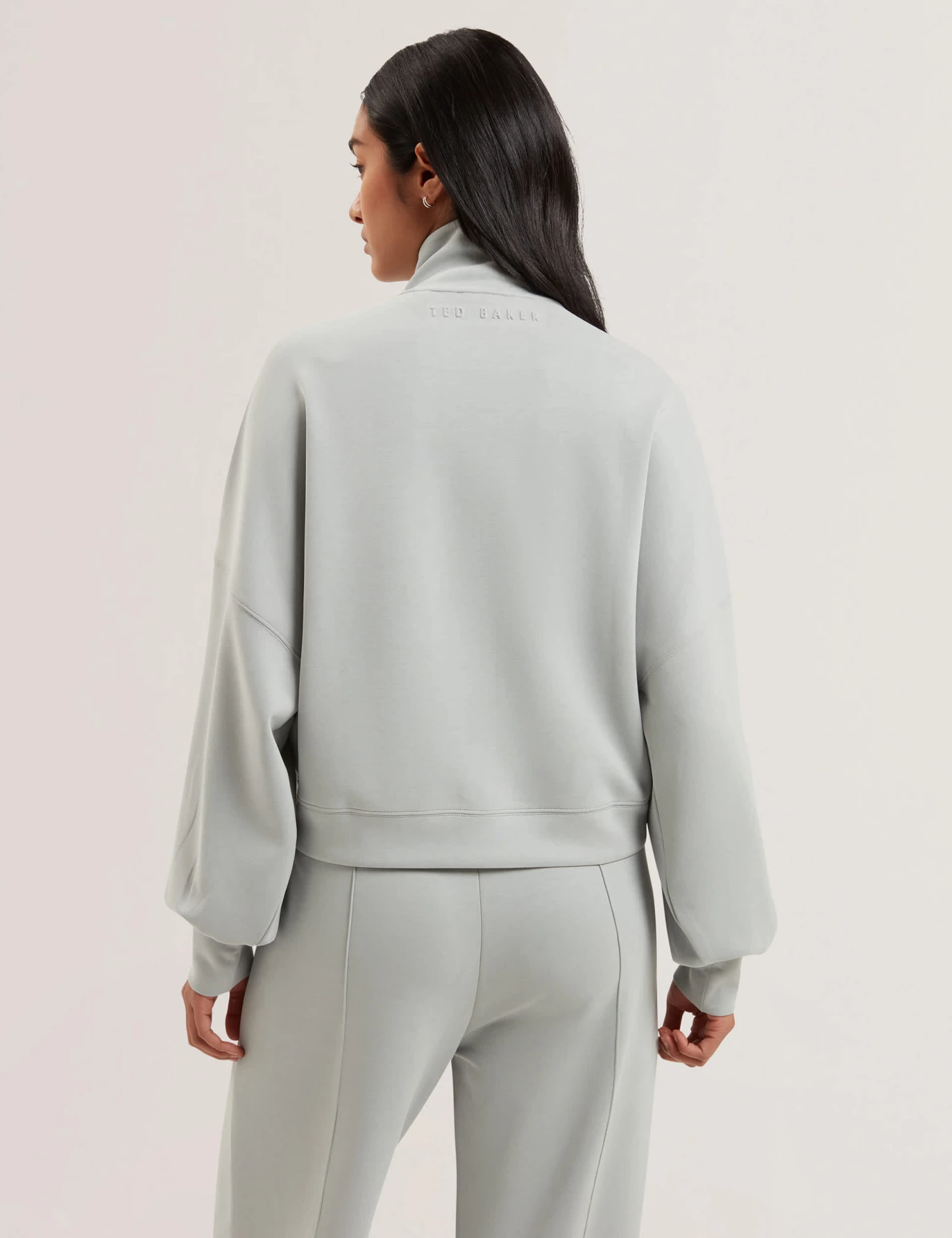 Ted Baker Modal Blend Textured Zip Up Sweatshirt 3 Ted Baker Modal Blend Textured Zip Up Sweatshirt - Image 3