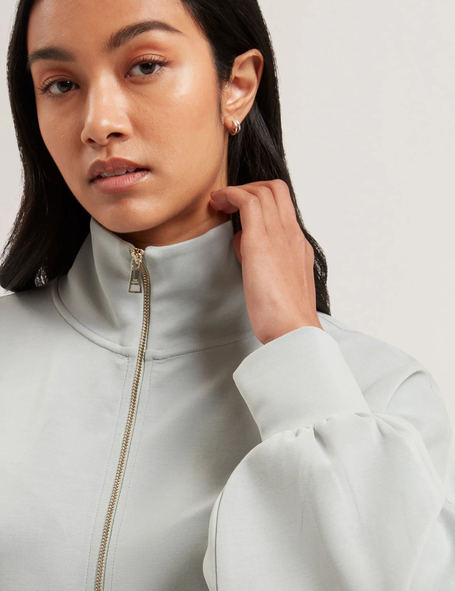 Ted Baker Modal Blend Textured Zip Up Sweatshirt 4 Ted Baker Modal Blend Textured Zip Up Sweatshirt - Image 4