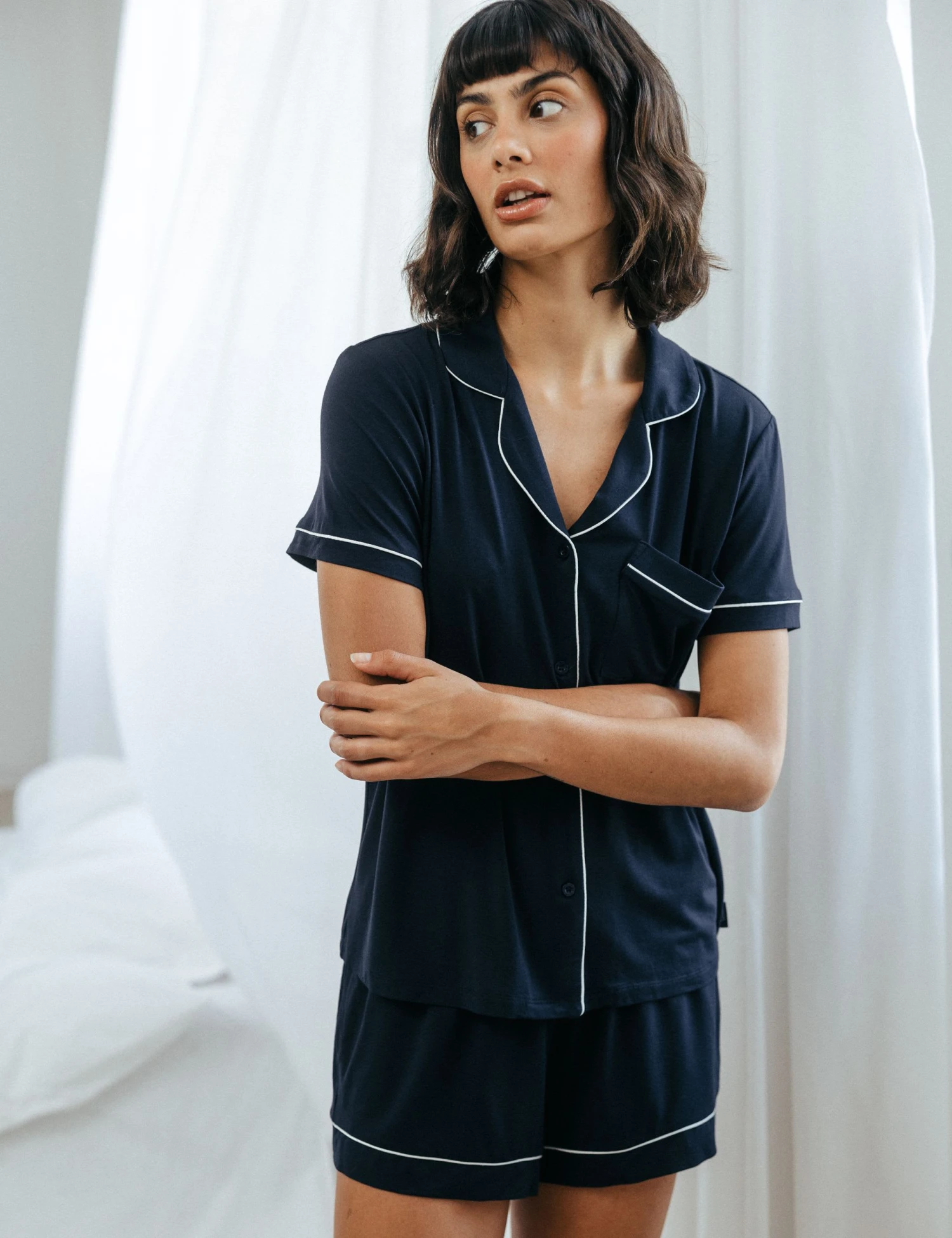 Modal Rich Piped Trim Shortie Set 6 Modal Rich Piped Trim Shortie Set - Image 6