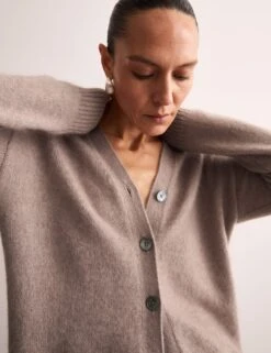 Jaeger Mohair Blend V-Neck Button Through Cardigan