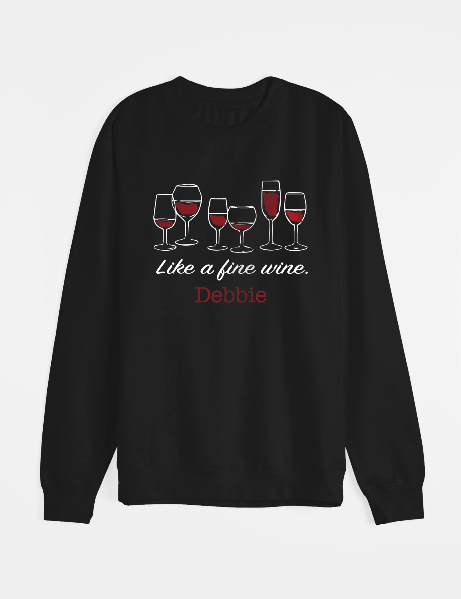 Personalised Fine Wine Sweatshirt 1 Personalised Fine Wine Sweatshirt