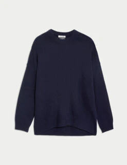 Jaeger Pure Cashmere Crew Neck Relaxed Jumper