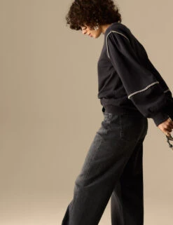 Pure Cotton Blouson Sleeve Sweatshirt -Cyberjammies Store Pure Cotton Blouson Sleeve Sweatshirt 3