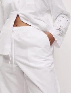 Pure Cotton Broderie Trim Pyjama Set -Cyberjammies Store Pure Cotton Broderie Trim Pyjama Set 2