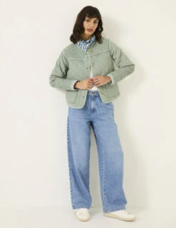 Pure Cotton Cord Quilted Bomber Jacket -Cyberjammies Store Pure Cotton Cord Quilted Bomber Jacket 2