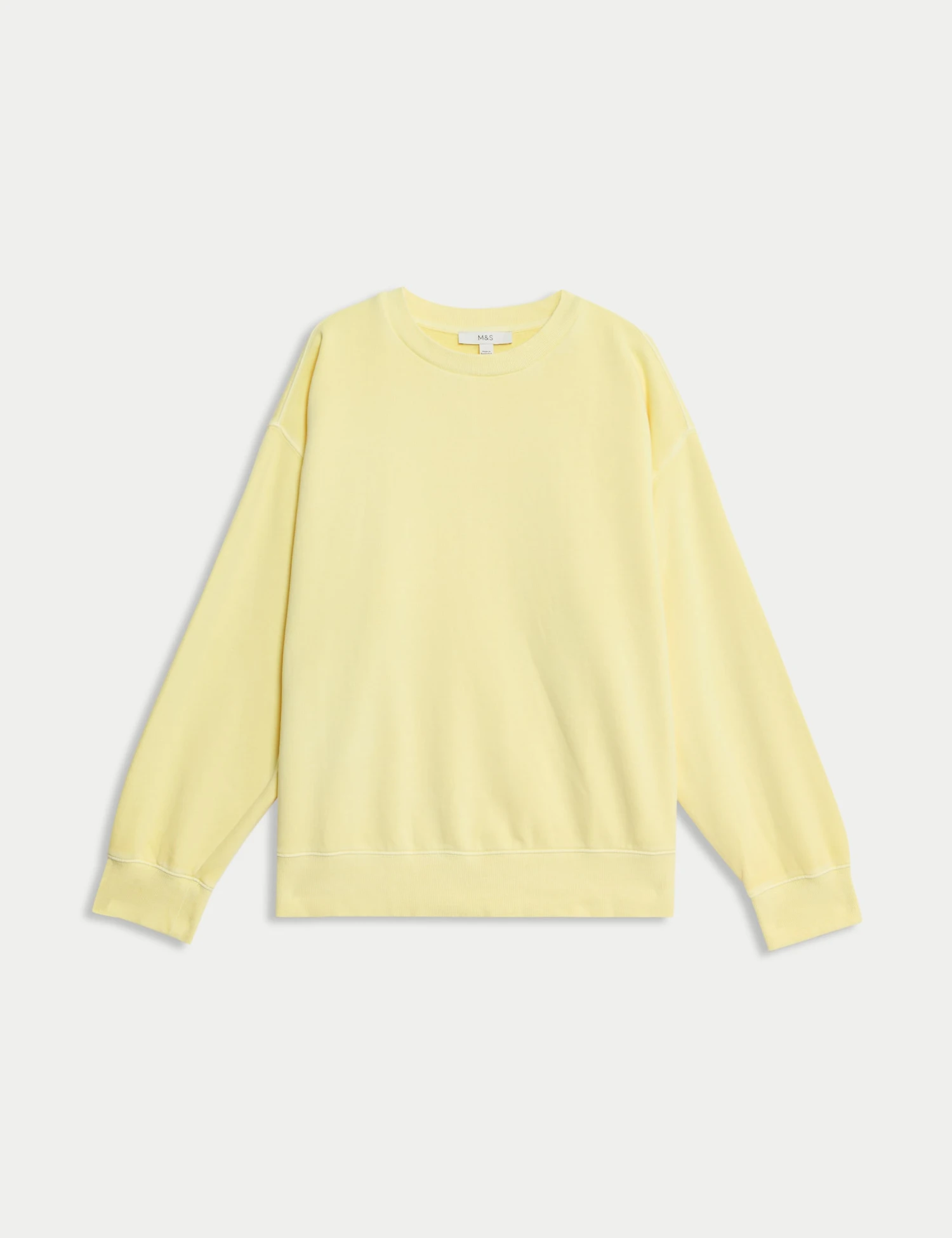 Pure Cotton Crew Neck Relaxed Sweatshirt 2 Pure Cotton Crew Neck Relaxed Sweatshirt - Image 2