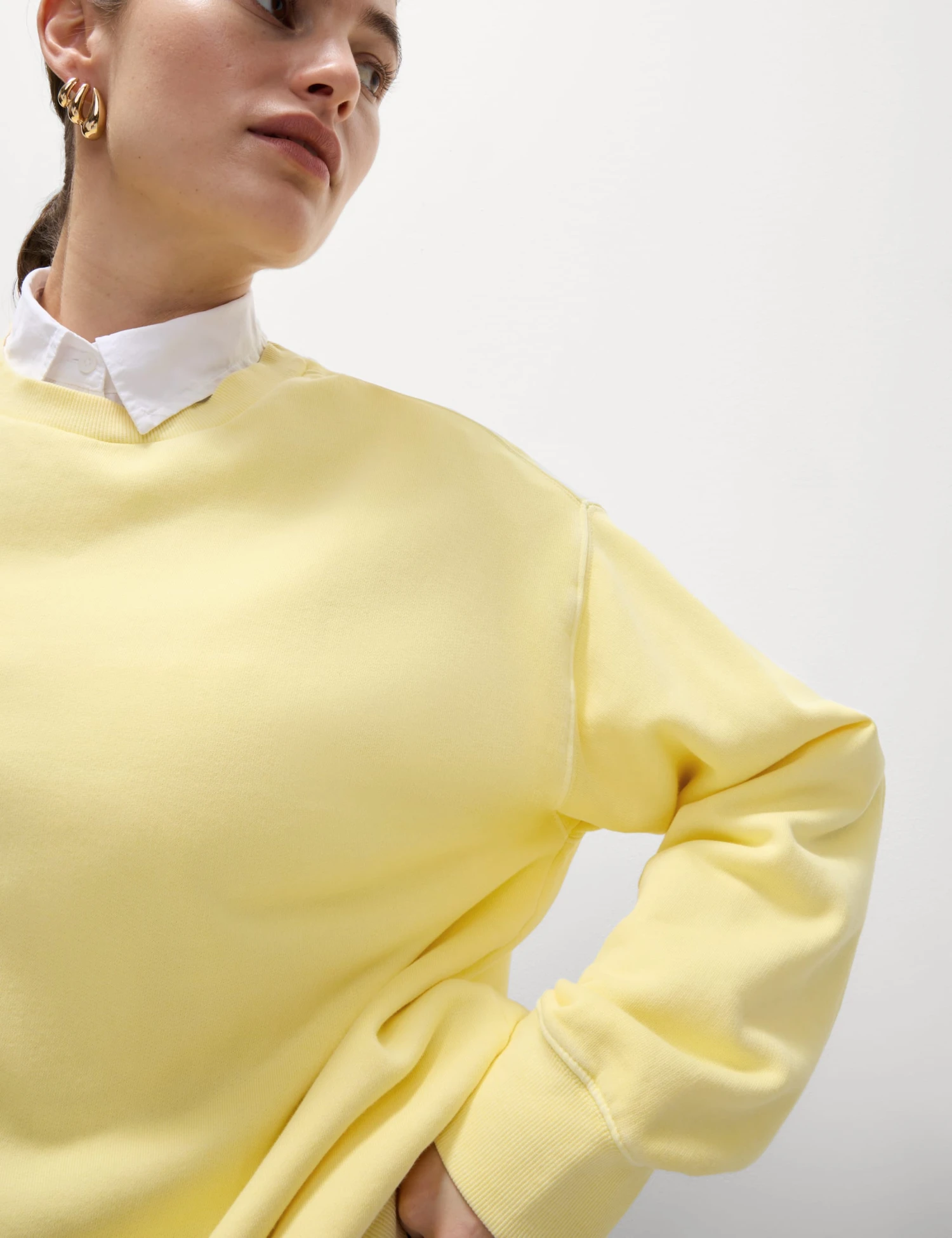 Pure Cotton Crew Neck Relaxed Sweatshirt 4 Pure Cotton Crew Neck Relaxed Sweatshirt - Image 4