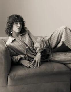 Pure Cotton Denim Striped Wide Leg -Cyberjammies Store Pure Cotton Denim Striped Wide Leg 4