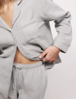 Pure Cotton Dobby Muslin Revere Pyjama Set -Cyberjammies Store Pure Cotton Dobby Muslin Revere Pyjama Set 2