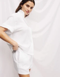 Pure Cotton Dobby Muslin Shortie Set -Cyberjammies Store Pure Cotton Dobby Muslin Shortie Set 4