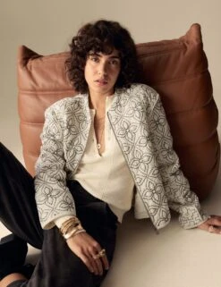 Pure Cotton Embroidered Quilted Jacket -Cyberjammies Store Pure Cotton Embroidered Quilted Jacket 3