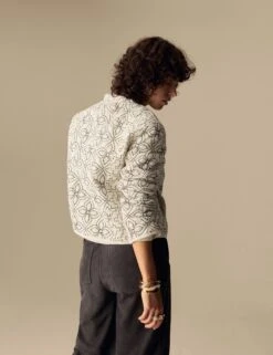 Pure Cotton Embroidered Quilted Jacket -Cyberjammies Store Pure Cotton Embroidered Quilted Jacket 4