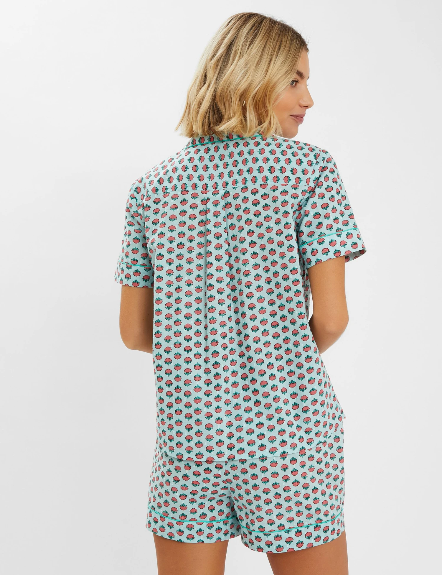 Accessorize Pure Cotton Fan Print Shortie Set 3 Accessorize Pure Cotton Fan Print Shortie Set - Image 3