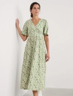 Pure Cotton Floral Maxi Waisted Dress 10 Pure Cotton Floral Maxi Waisted Dress -Cyberjammies Store Pure Cotton Floral Maxi Waisted Dress 2