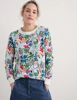 Pure Cotton Floral Sweatshirt -Cyberjammies Store Pure Cotton Floral Sweatshirt 2