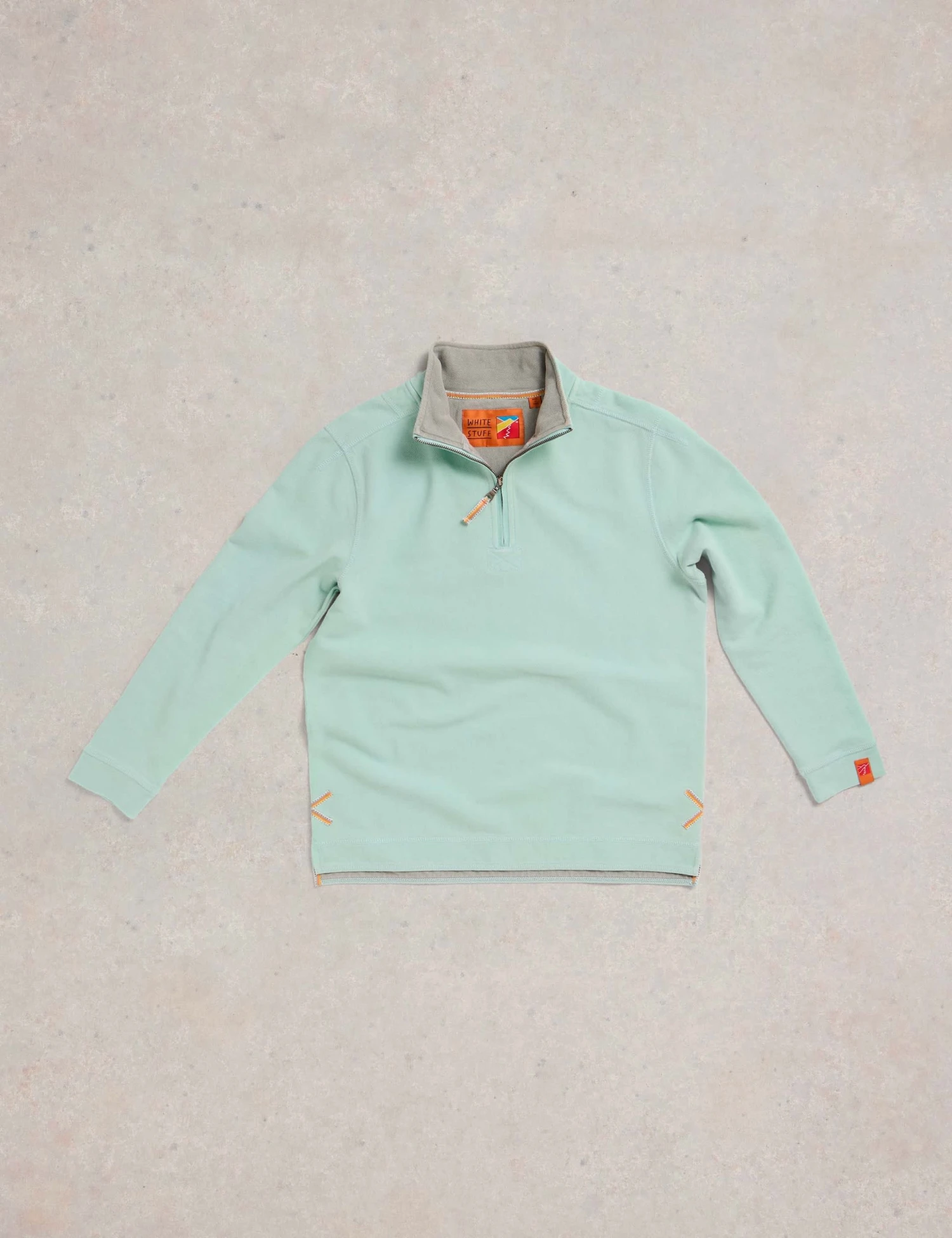 WHITE STUFF Pure Cotton Funnel Neck Half Zip Sweatshirt 2 WHITE STUFF Pure Cotton Funnel Neck Half Zip Sweatshirt - Image 2