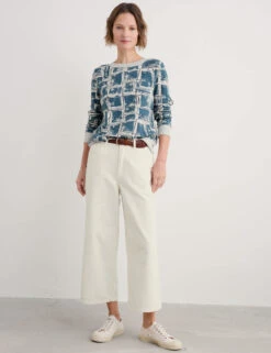 Pure Cotton Geometric Sweatshirt