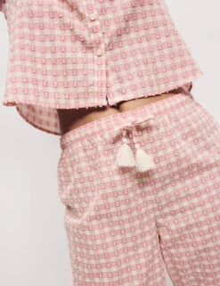 Pure Cotton Gingham Cropped Pyjama Bottoms -Cyberjammies Store Pure Cotton Gingham Cropped Pyjama Bottoms 2