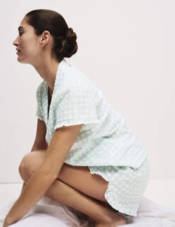 Pure Cotton Gingham Revere Shortie Set 14 Pure Cotton Gingham Revere Shortie Set -Cyberjammies Store Pure Cotton Gingham Revere Shortie Set 3