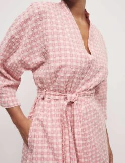 Pure Cotton Gingham Yarn Dyed Dobby Wrap -Cyberjammies Store Pure Cotton Gingham Yarn Dyed Dobby Wrap 4