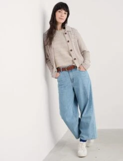 Pure Cotton Knitted Collared Button Front Cardigan -Cyberjammies Store Pure Cotton Knitted Collared Button Front Cardigan 2