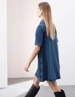 Pure Cotton Mini Shirt Dress -Cyberjammies Store Pure Cotton Mini Shirt Dress 2