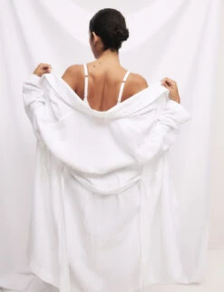 Pure Cotton Muslin Dobby Dressing Gown -Cyberjammies Store Pure Cotton Muslin Dobby Dressing Gown 4