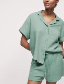 Pure Cotton Muslin Revere Shortie Set