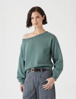 Pure Cotton Off The Shoulder Sweatshirt