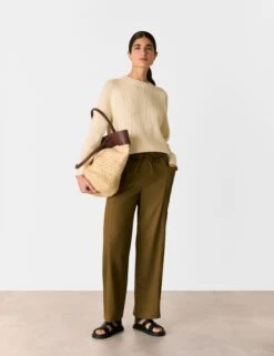 Whistles Pure Cotton Pointelle Crew Neck Jumper -Cyberjammies Store Pure Cotton Pointelle Crew Neck Jumper 2