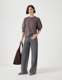 Pure Cotton Puff Sleeve Sweatshirt -Cyberjammies Store Pure Cotton Puff Sleeve Sweatshirt 2