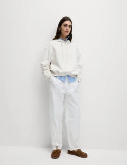 Pure Cotton Ribbed Cropped Hoodie -Cyberjammies Store Pure Cotton Ribbed Cropped Hoodie 2