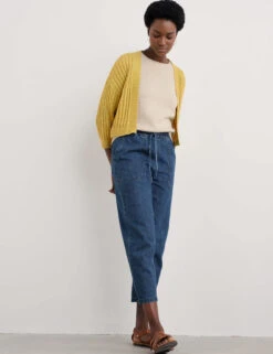 Pure Cotton Ribbed Edge To Edge Cardigan -Cyberjammies Store Pure Cotton Ribbed Edge to Edge Cardigan 3