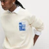 Pure Cotton Slogan Relaxed Sweatshirt