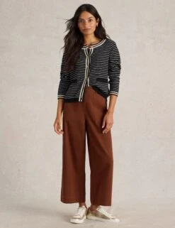 WHITE STUFF Pure Cotton Striped Button Front Cardigan -Cyberjammies Store Pure Cotton Striped Button Front Cardigan 2