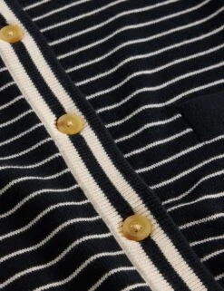 WHITE STUFF Pure Cotton Striped Button Front Cardigan -Cyberjammies Store Pure Cotton Striped Button Front Cardigan 5