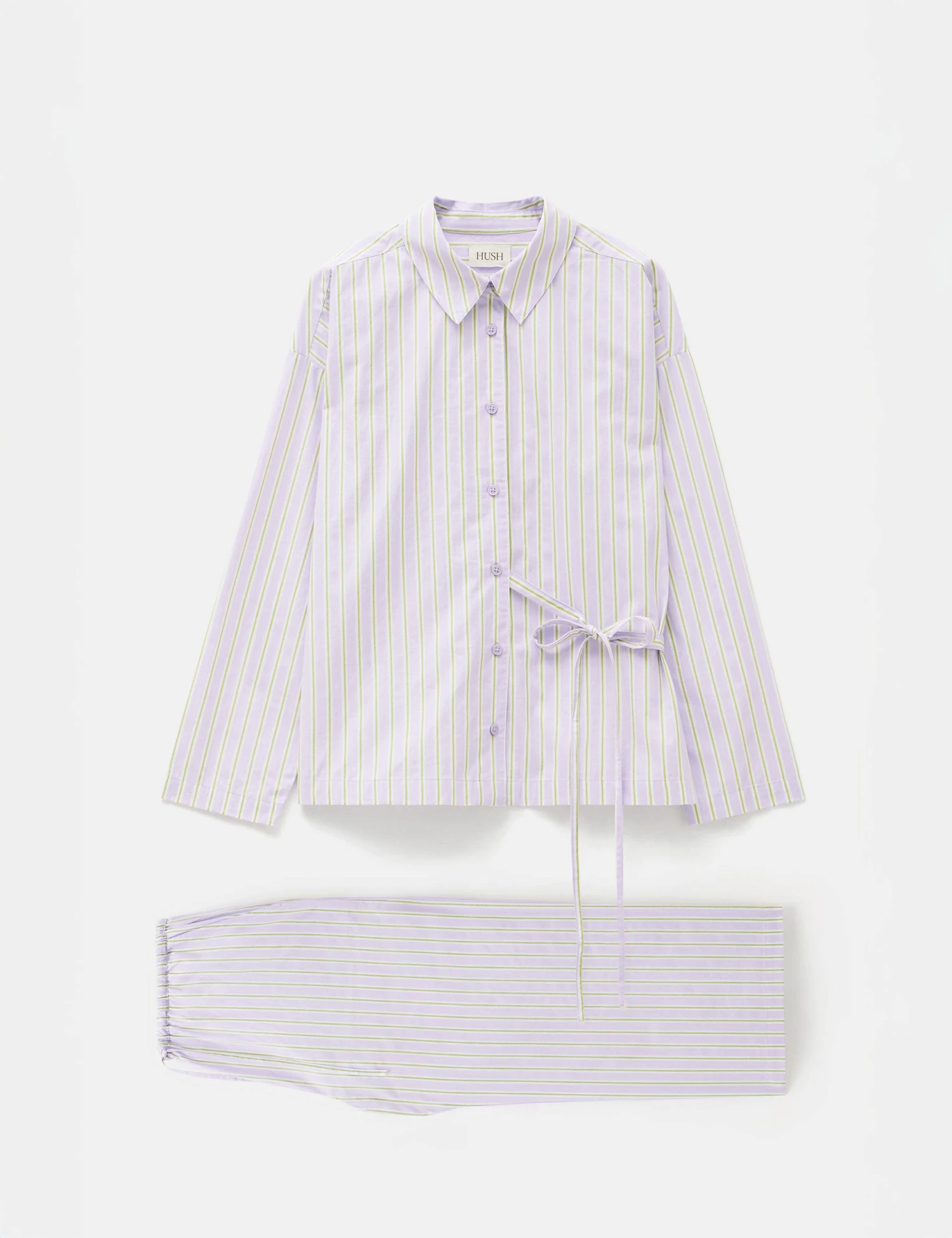 Pure Cotton Striped Poplin Pyjama Set 2 Pure Cotton Striped Poplin Pyjama Set - Image 2