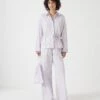 Pure Cotton Striped Poplin Pyjama Set