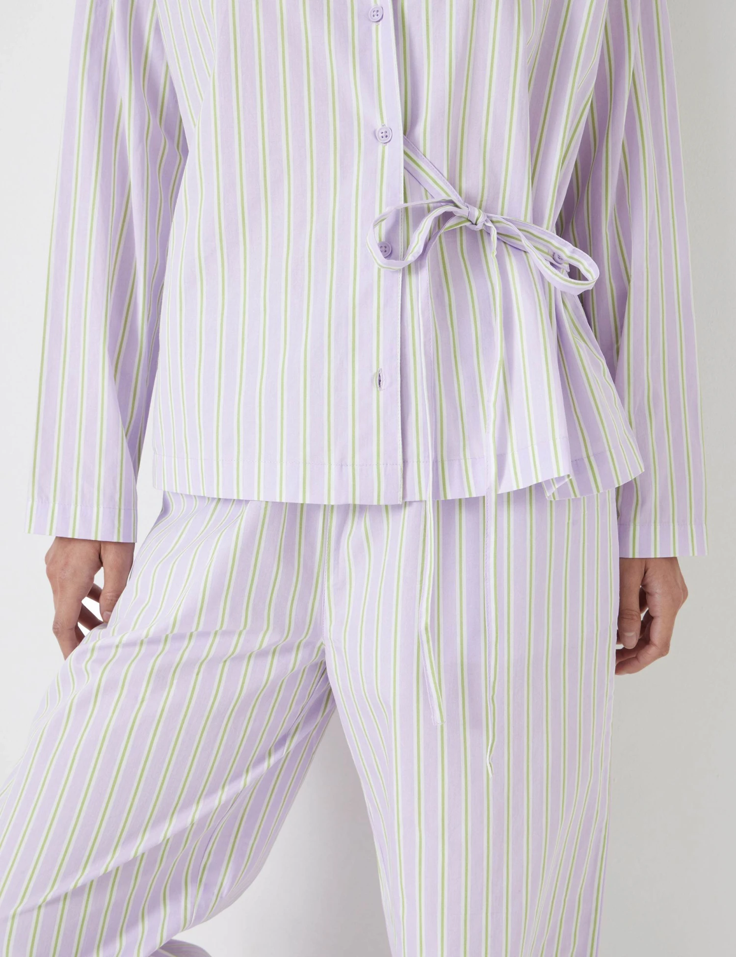 Pure Cotton Striped Poplin Pyjama Set 5 Pure Cotton Striped Poplin Pyjama Set - Image 5