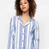 Cyberjammies Pure Cotton Striped Revere Pyjama Top