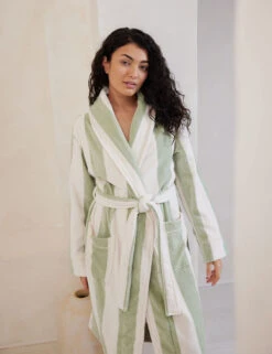 Pure Cotton Striped Towelling Dressing Gowns -Cyberjammies Store Pure Cotton Striped Towelling Dressing Gowns 2