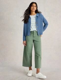 WHITE STUFF Pure Cotton Textured Collared Cardigan -Cyberjammies Store Pure Cotton Textured Collared Cardigan 3