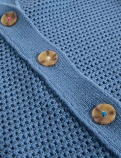 WHITE STUFF Pure Cotton Textured Collared Cardigan -Cyberjammies Store Pure Cotton Textured Collared Cardigan 6